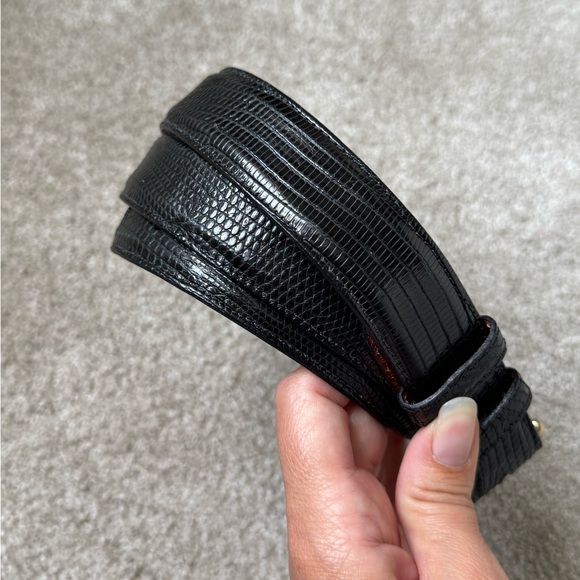 Zelli Other - Zelli genuine lizard skin belt black 40